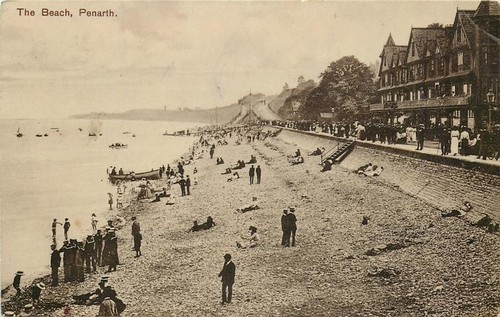 Penarth wales the beach old - the,